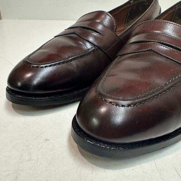 FULLY RESOLED Alden 662 Dark Brown Calfskin Full Strap Penny Loafer USA 10.5 D main image 5
